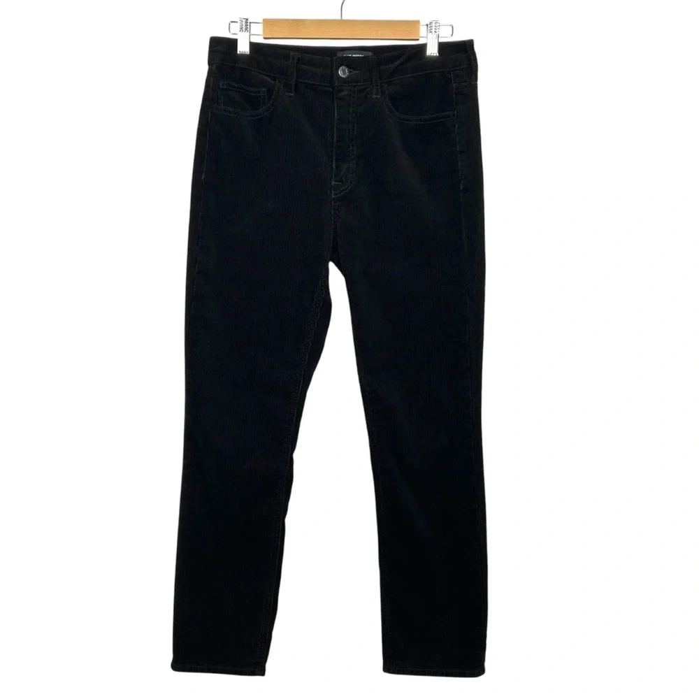CLUB MONACO High Rise Skinny Corduroy Pants, Black, Size 6 - Picture 2 of 14